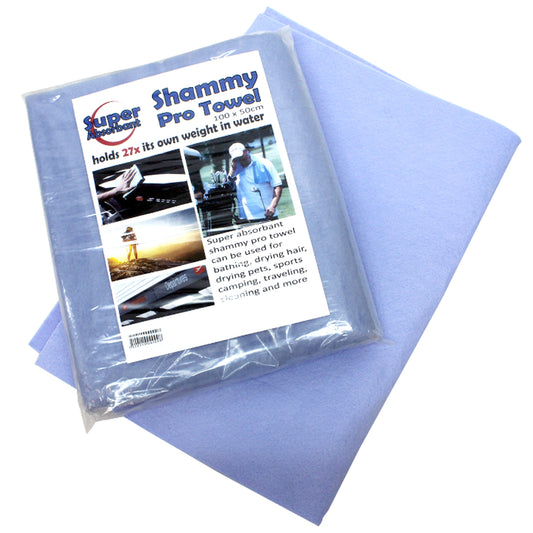 The Multi-Purpose Travel Towel Lge holds 27x its own weight in water!!  This super absorbent shammy style towel can be used for bathing, drying hair and pets, sports, camping and pretty much anywhere you need a towel.  Shammy style towel Super absorbent Small 70x25cm Large 100x50cm www.defenceqstore.com.au