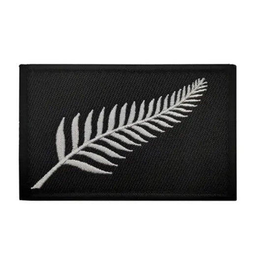 New Zealand Fern Iron On Patch. Great for attaching to your jackets, shirts, pants, jeans, hats.  Size: 7.5x5.5cm www.defenceqstore.com.au
