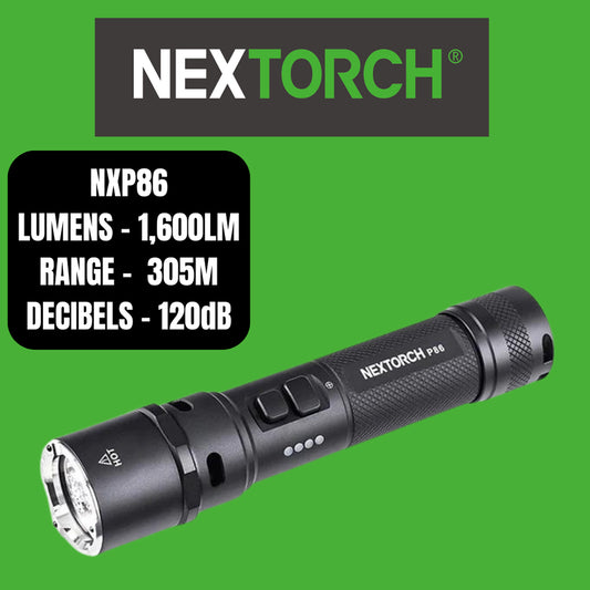Furthermore, the sound module can be activated by pressing the second switch. As long as the switch is pressed, the P86 will continue to shrill. www.defenceqstore.com.au