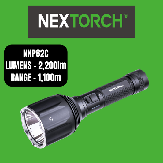 The Nextorch P82C 2200 Lumen Long-Range Flashlight is engineered for professionals and outdoor enthusiasts who need powerful, reliable illumination over long distances. www.defenceqstore.com.au