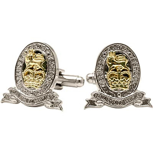 Add a touch of elegance to your wardrobe with HMAS Portsea 20mm full colour enamel cuff links. These stunning gold plated cuff links are ideal for formal or everyday occasions - the final touch to any ensemble! www.defenceqstore.com.au