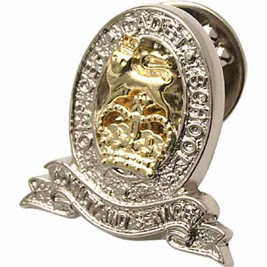 Adorn your garments with the shimmering Officer Cadet School Portsea (OCS Portsea) lapel pin! This gleaming silver and gold-plated pin will elevate any ensemble with its radiant style. www.defenceqstore.com.au