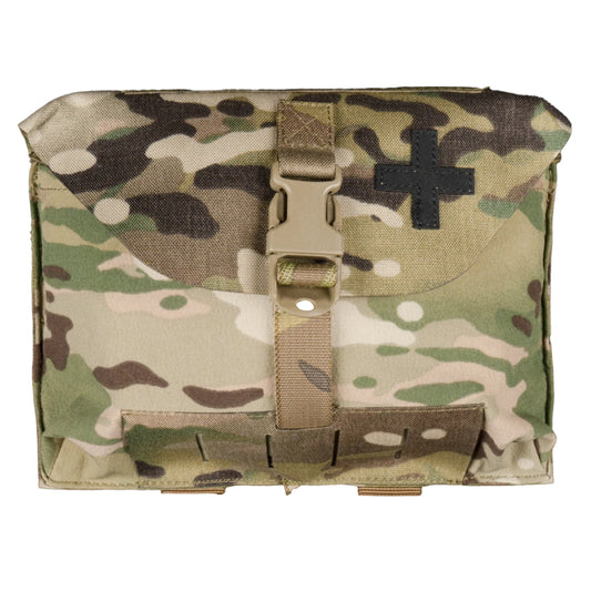The Platatac ASAD First Line Belt IFAK is a compact, belt-mounted medical pouch designed for fast access and minimal bulk. Optimised for wear in the small of the back and mounted upside down, it keeps lifesaving medical essentials within easy reach—without interfering with your movement or other gear. www.defenceqstore.com.au