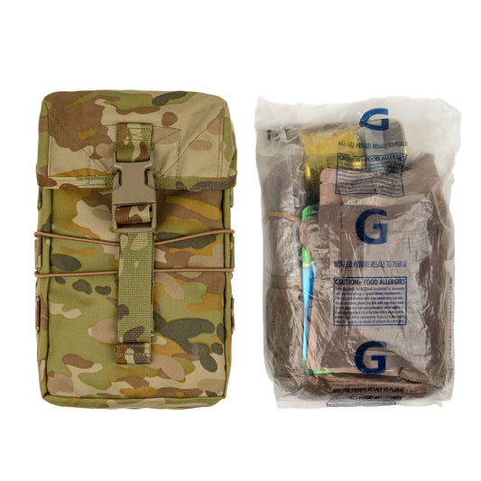 Sized to carry a full ration pack, 2-litre water bottle, or essential sustainment and cold weather items, the GP RATS 2L mounts securely to any PALS-compatible platform. It integrates particularly well with packs, providing clean, accessible external storage for equipment that needs to be reached quickly. www.defenceqstore.com.au