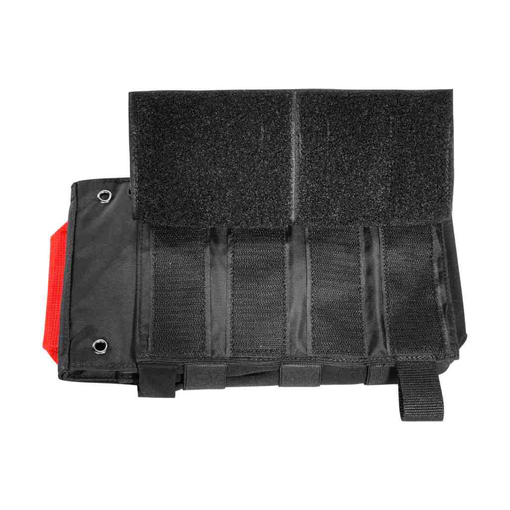 First aid pouch with MOLLE hook-and-loop attachment. The TT IFAK Pouch VL L features hook panels for easy attachment to loop counterparts, for example directly on the TT Modular Front Seat Panel or in the modular TT backpacks. The IFAK is accessed from the side of the pouch. www.defenceqstore.com.au