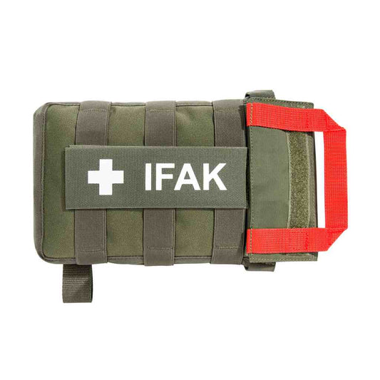 First aid pouch with MOLLE hook-and-loop attachment. The TT IFAK Pouch VL L features hook panels for easy attachment to loop counterparts, for example directly on the TT Modular Front Seat Panel or in the modular TT backpacks. The IFAK is accessed from the side of the pouch. www.defenceqstore.com.au