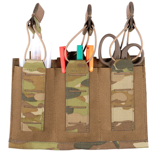This is an admin pouch for essentials that you need immediate access to. This pouch is to be added to the issue TBAS triple shingle mag carrying pouch. Easy, fast access to (we suggest) lighter weight objects is the best use of this pouch. www.defenceqstore.com.au