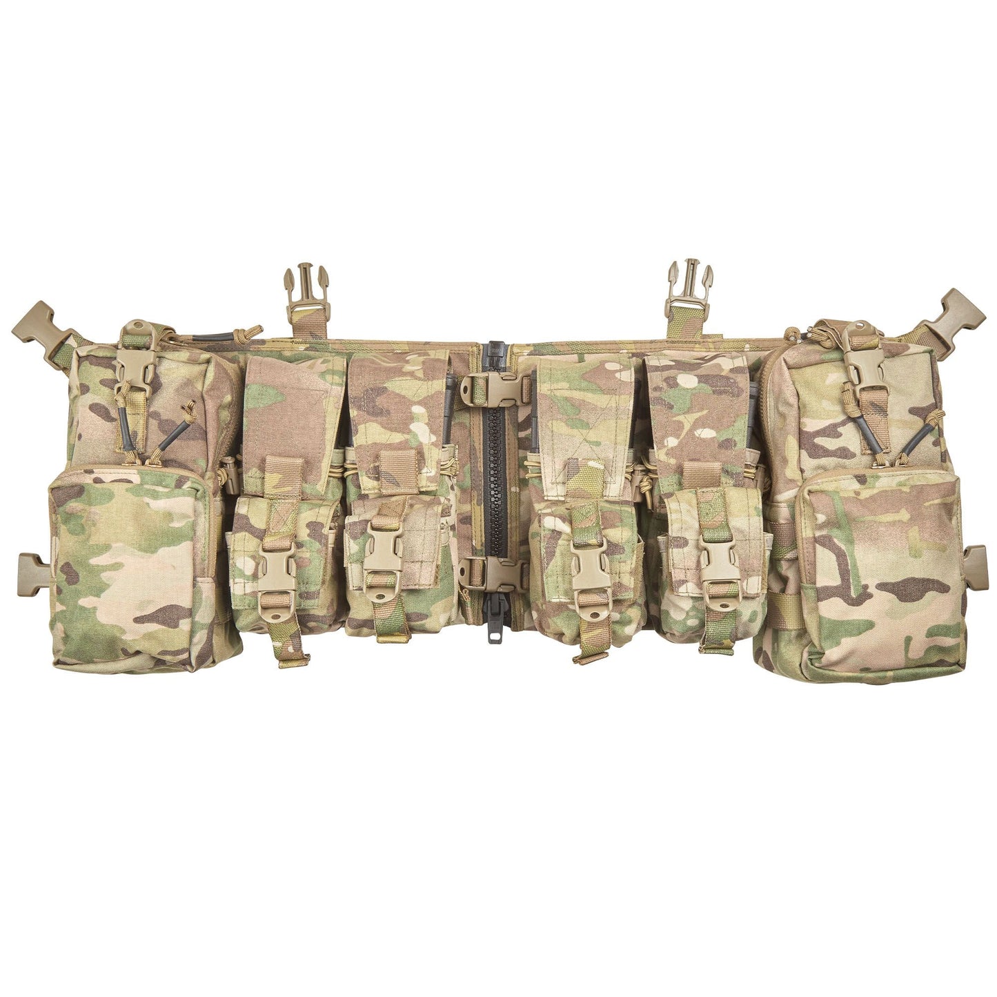 The PLATATAC VM load-bearing CAF MOD chest rig is an ambidextrous, general-purpose, no-frills, load carriage solution designed with flexibility and ease of use in mind. It is designed to work as a standalone chest rig,or mounted to a plate carrier via quick release ITW clips. It features a large zipper in the middle for easy donning and doffing when wearing cold weather kit, or with armour. www.defenceqstore.com.au where the army shops