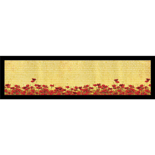 Introducing the Poppy Bar Runner, a stunning piece of artwork that pays tribute to the beauty of poppy fields and the immortal words of John McCrae's poem 'In Flanders Fields'. This bar runner is perfect for creating a reflective atmosphere in any bar or pub. www.defenceqstore.com.au