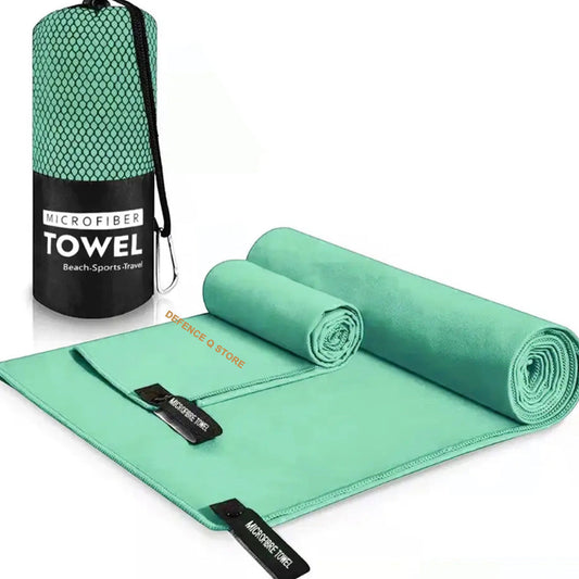 Experience the ultimate convenience with our Quick Drying Small Towel in vibrant Light Green. Its lightweight and compact design allows for easy packing in its own pouch, making it perfect for all your sports and outdoor activities. Measuring 40cm x 80cm, this towel is sure to become your go-to essential for on-the-go adventures. www.defenceqstore.com.au