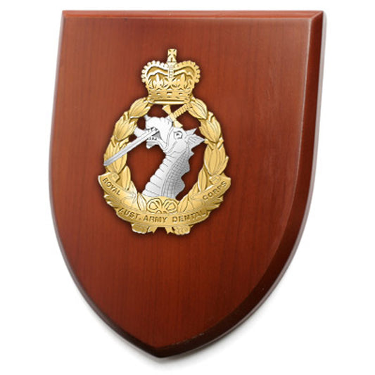 An Exceptional Royal Australian Army Dental Corps (RAADC) Plaque is now available for order. This stunning plaque showcases a 100mm full colour enamel crest, elegantly placed on a 200x160mm timber finish shield. www.defenceqstore.com.au