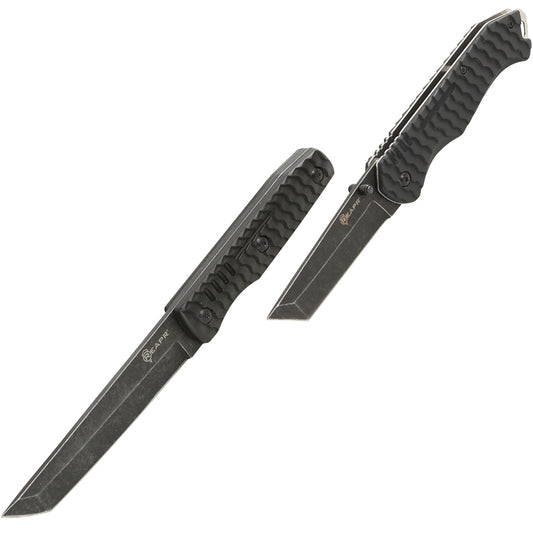 The REAPR 11008 TAC Knife Tanto Set includes a 4-3/4” fixed blade knife and a 3 1/4” folder. The durable points and sharp cutting edges of both knives make this set a must-have for camping, hunting and everyday use and should be a key part of any survival kit. Tanto knives feature a strong point, making them perfect for puncturing hard materials, without the points chipping or becoming damaged. www.defenceqstore.com.au
