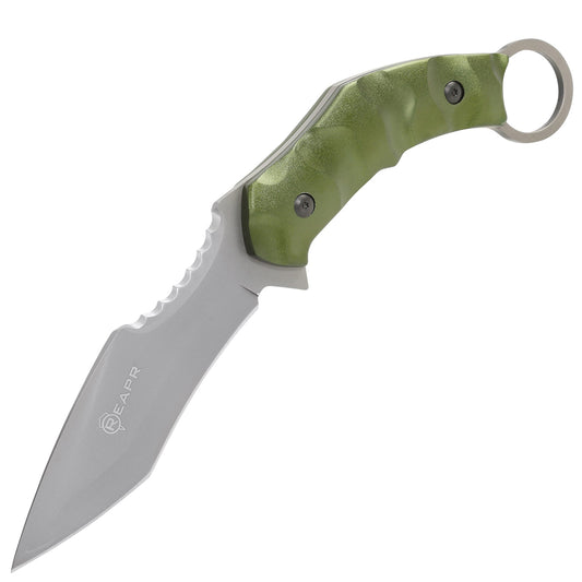 This impressive and stylish knife makes a truly effective survival and tactical tool. The REAPR 11010 SLAMR 4-3/4″ Fixed Blade Knife features a 4-3/4” 420 stainless steel blade with satin finish and a textured lightweight aluminum handle that provides a more secure grip and extra leverage. www.defenceqstore.com.au