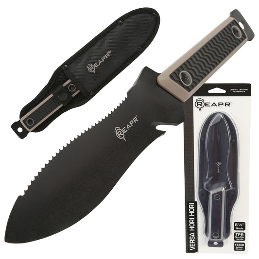 For the ultimate in fixed blade knives, tactical gear and garden tools, look no further than the Reapr 11017 Versa Hori Hori- a gardening knife, trowel, pocket tactical shovel and all round survival knife in one. www.defenceqstore.com.au