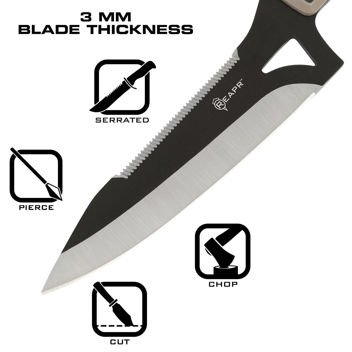You get everything you need with the Reapr Versa Camp Knife. Born in the kitchen but raised in the wild, it’s tough, durable, and versatile. Whatever your campsite cutting needs, this knife can handle it. www.defenceqstore.com.au