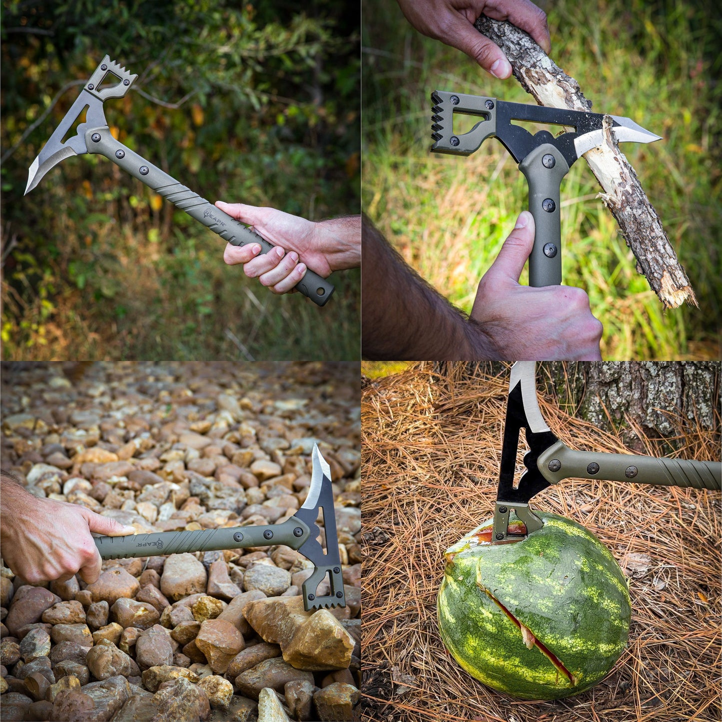 Channel your inner warrior with the superbly crafted Reapr Battle Hammer. The head features a destructive deep-milled hammer face that will demolish and pummel with ferocious efficiency as well as a sharp spiked blade for extreme piercing. www.defenceqstore.com.au