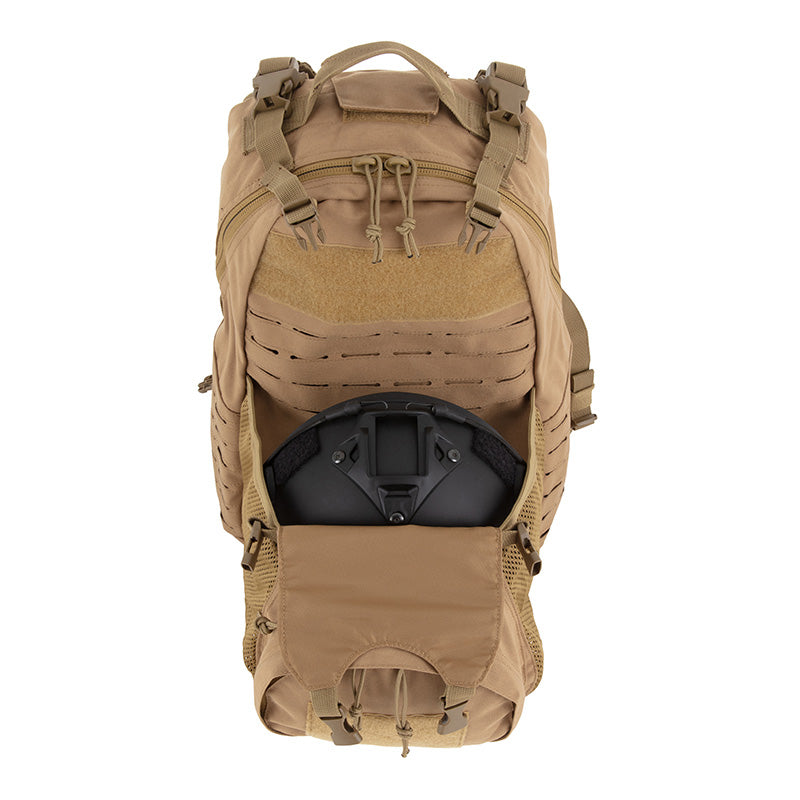 The Removable Operator Pack is built for even your most difficult mission in the field. Designed to carry your helmet and tactical gear for quick access. In the main compartment is a sleeve for your water bladder please inner side pockets for 1LT flasks or other gear around that size. www.defenceqstore.com.au