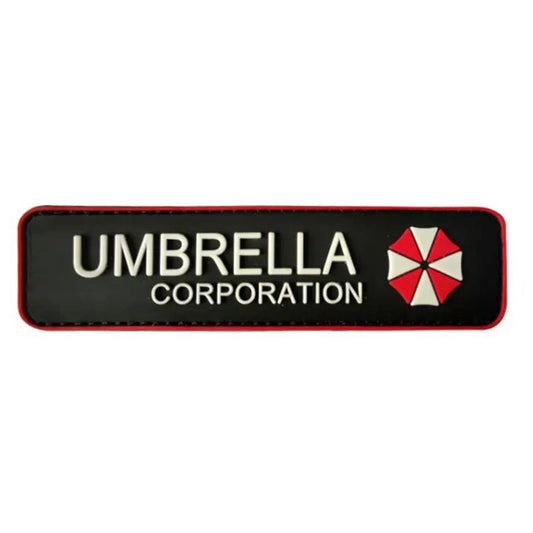 Resident Evil Umbrella Corporation PVC Patch Black and Red, Velcro backed Badge. Great for attaching to your field gear, jackets, shirts, pants, jeans, hats or even create your own patch board. www.defenceqstore.com.au