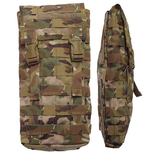 This large sleeve will hold a single 3 litre bladder or two 2 litre bladders.  Closes via two adjustable Fastex clips and dues to its size it can also be used for long item storage.   Designed to mounted on the back of larger platforms, such as the MVP Long or Chest Rig Back. www.defenceqstore.com.au