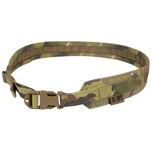 A lightweight, ultra slim and rugged belt that features 38mm webbing with internal stiffener, high quality Nylon binding and YKK buckle. Made with genuine licensed Multicam out of the USA. Perfect for an everyday belt. www.defenceqstore.com.au