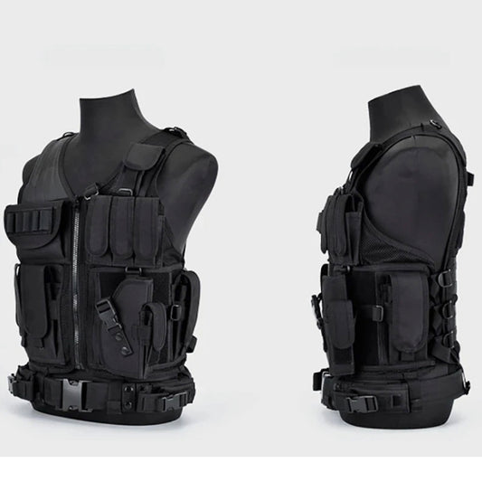 Crafted with high-density 600D polyester, strong zippers, and breathable mesh, this adjustable outdoor tactical vest is designed to be both comfortable and durable. www.defenceqstore.com.au