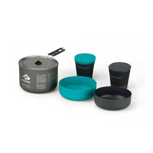 Designed with single-pot cooking for two in mind, our AlphaSet 2.1 is camp convenience in a lightweight compact package. Constructed from a hard-anodised alloy, the AlphaPots are durable, abrasion resistant and very easy-to-clean. www.defenceqstore.com.au