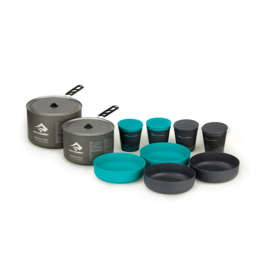 Designed with four people in mind, our AlphaSet 4.2 is the perfect two-pot set to harness your inner outdoor-gourmet and create fresh and healthy meals in the backcountry. Using a hard-anodised alloy, www.defenceqstore.com.au