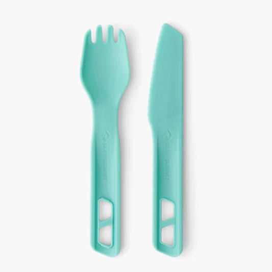 Sleek and strong, the 2-piece Passage Cutlery Set features a Knife and Spork that is perfect for the minimalist camper. The handles can be snapped together for transport; or connected in opposite directions to create a long spork Built of EU food-grade fibreglass-reinforced polypropylene, Passage Cutlery is designed to fit into our Frontier cookware. www.defenceqstore.com.au