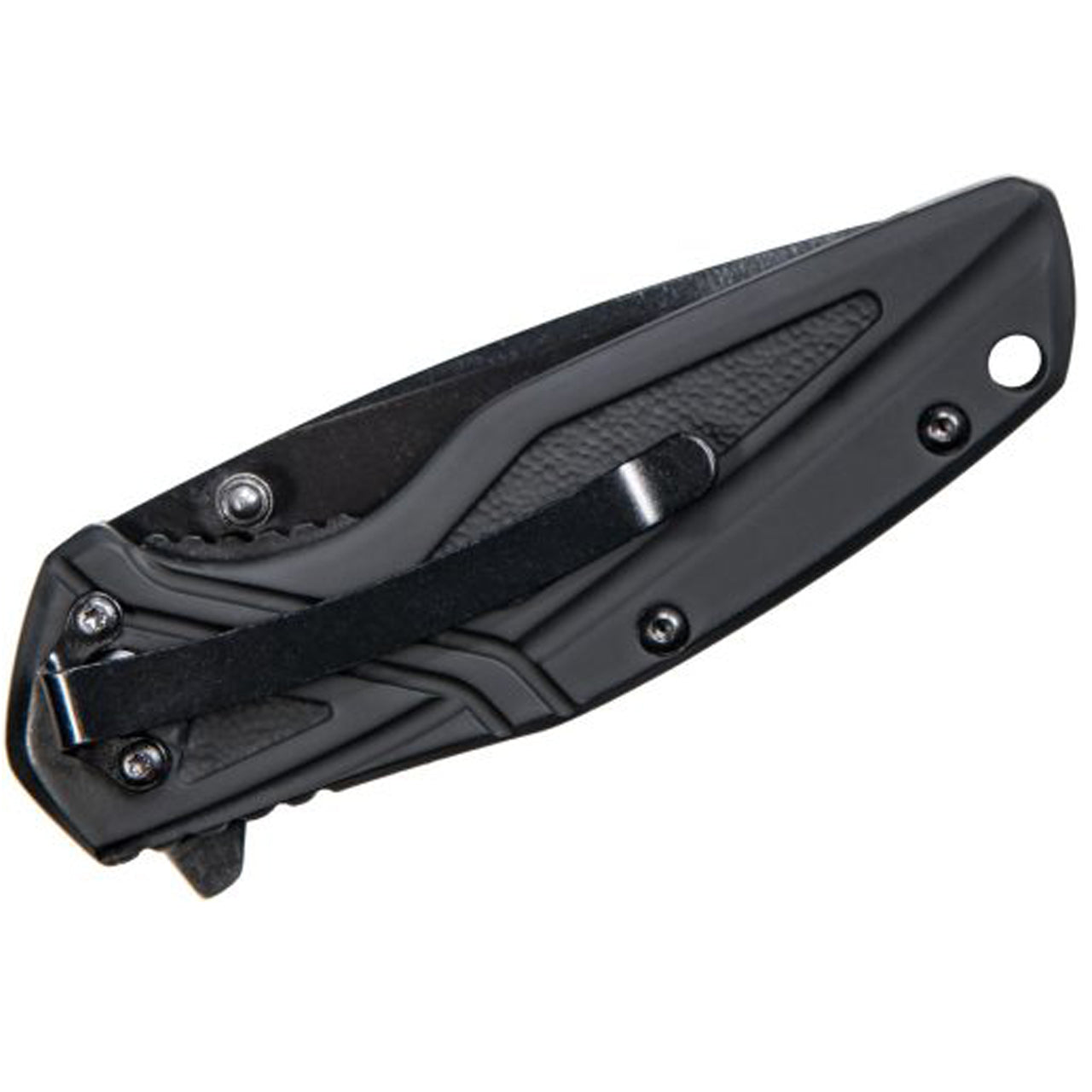 The Smith & Wesson SW1101 folding knife features a 3″ 8Cr13MoV black oxide drop point blade that can be deployed via the flipper tab or dual thumb studs. 8Cr13MoV is a high-quality stainless steel similar in properties to AUS-8. www.defenceqstore.com.au