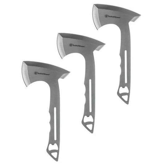 Three super sharp axes are better than one. Enjoy a fun night axe throwing with a built in bottle opener and premium steel construction. With perfectly balanced frames and a sharpened edge on 3 sides, you’re bound to hit the bullseye every time. www.defenceqstore.com.au