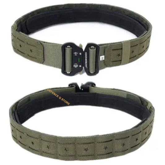 Transform your field operations with the Stealth OPS ECS Belt OD Green. Whether you're a seasoned tactical specialist or an enthusiastic beginner, this belt, featuring a high-quality metal buckle and laser-cut MOLLE webbing, is perfect for carrying all your gear. www.defenceqstore.com.au