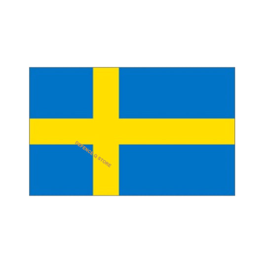 With an asymmetrical yellow cross on a blue background, the Swedish flag purportedly takes its colours from the Swedish Coat of Arms which originated in the 14th Century. The Scandinavian cross and design are most likely based on the flag of Denmark which had a distinct influence over the region in the middle ages. www.defenceqstore.com.au