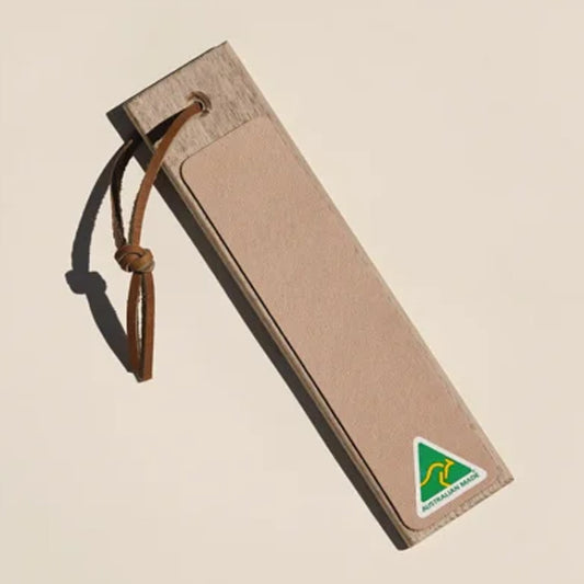 Its portable size makes it ideal for both workshop and travel use, while the durable leather surface provides the perfect amount of draw to remove burrs and leave your blade razor-sharp. Whether you’re honing a straight razor or touching up your pocket knife, this strop delivers consistent, high-performance results every time. www.defenceqstore.com.au
