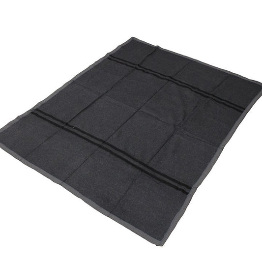 These blankets are created from the shredded and felted off cuts from the cutting room floors of clothing factories. In the past this was majority cotton, however nowadays it is primarily synthetic. This process reduces the amount of fabric off cuts which would have otherwise gone to landfill. www.defenceqstore.com.au