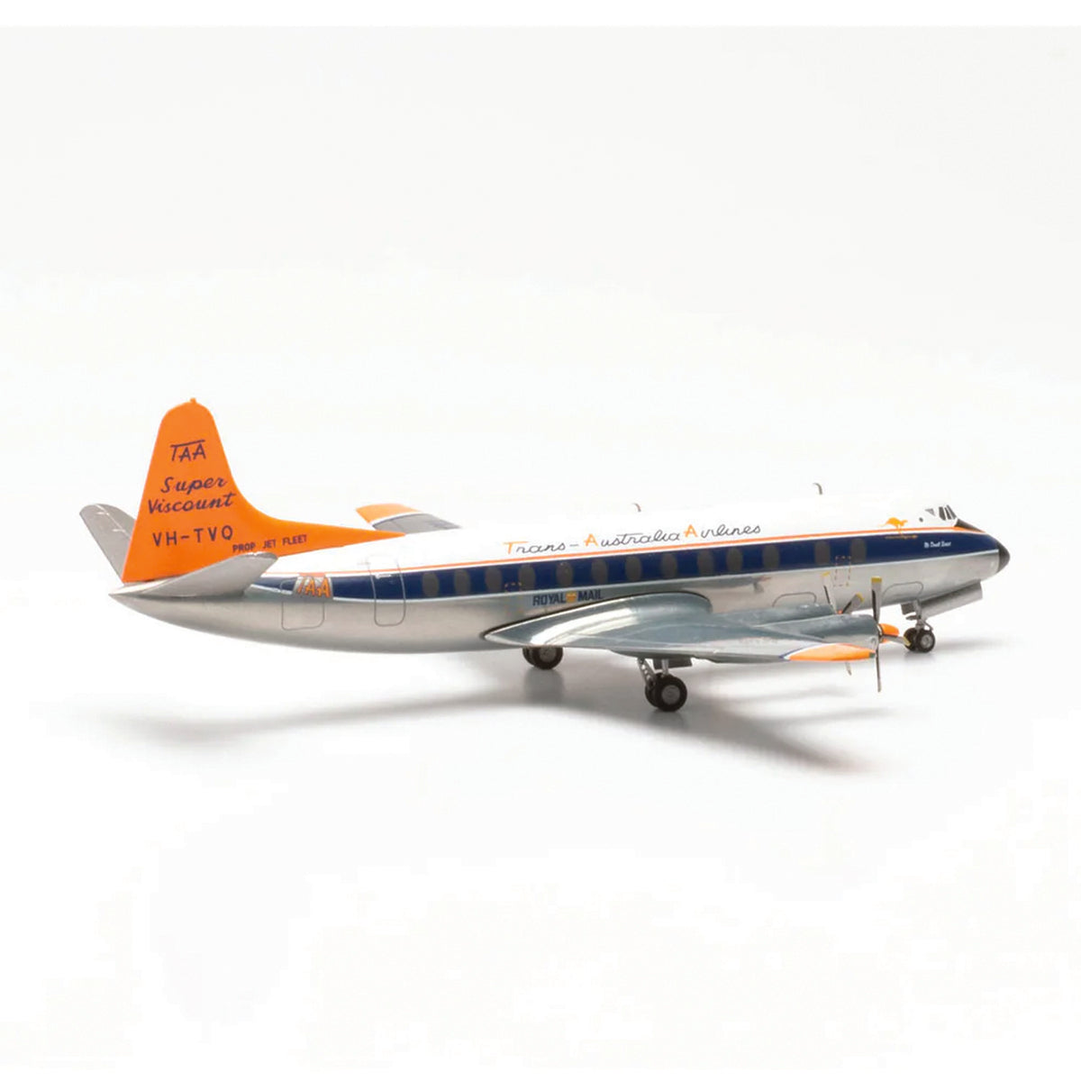 Trans Australian Airlines was one of the first airlines in the world to add the then-revolutionary Vickers Viscount to its fleet. It was the first aircraft at TAA to be equipped with a pressurized cabin, resulting in a more enjoyable flight experience for passengers. www.defenceqstore.com.au
