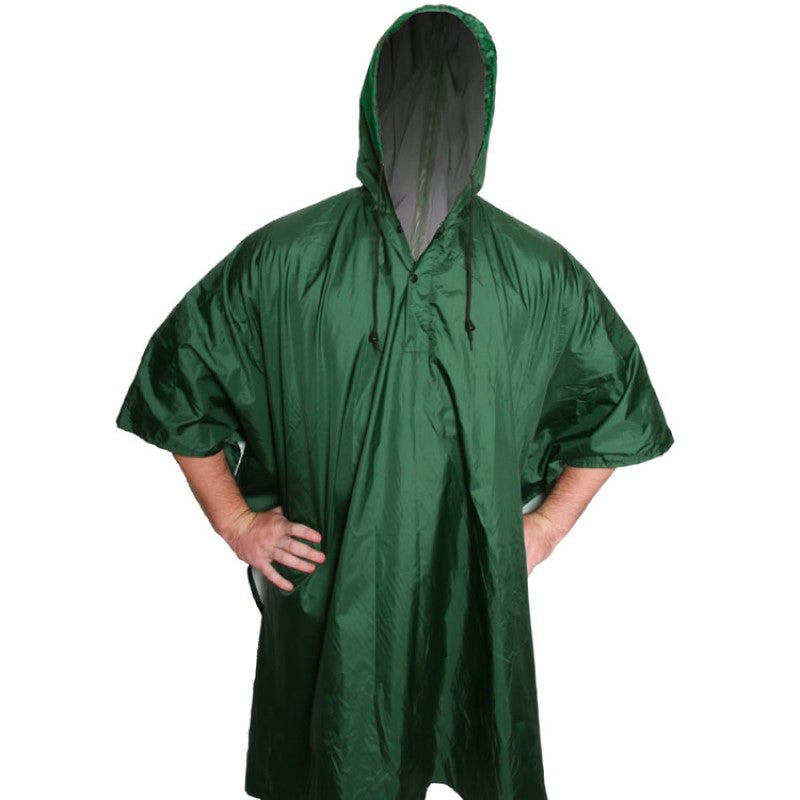 Experience ultimate protection from the elements with our TAS Ripstop Poncho in Green. Made from PU coated waterproof Micro-ripstop polyester, this poncho is designed to withstand even the toughest weather conditions. www.defenceqstore.com.au