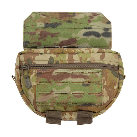 This WAB Pouch gives the operator ease of access to essential equipment. The velcro sandwich system is adjustable and suited to both plate carrier's and chest plates with the removable extension piece. www.defenceqstore.com.au