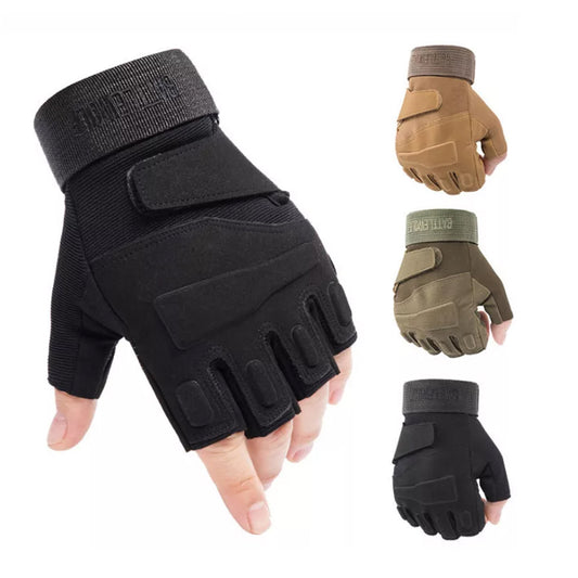 One Size Fits Most from small to large, definitely not XL or above. The velcro tightener helps keep everything firm as we put this through a rough 2 day combat test. Great set of gloves for Military, cadets, scouts, hiking, hunting, outdoor sports or riding a motorbike. www.defenceqstore.com.au