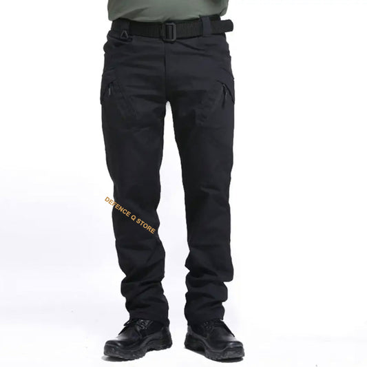 Stay comfortable and prepared during any outdoor activity or work with our Tactical Lightweight Outdoor Trousers Black. Featuring a zipper closure and an elastic waist for a secure fit, these trousers also have 8 convenient pockets- 2 front hand pockets, 2 back hand pockets, 2 zipper pockets, and 2 cargo pockets with hook and loop closures, perfect for carrying essentials like a knife and phone. www.defenceqstore.com.au
