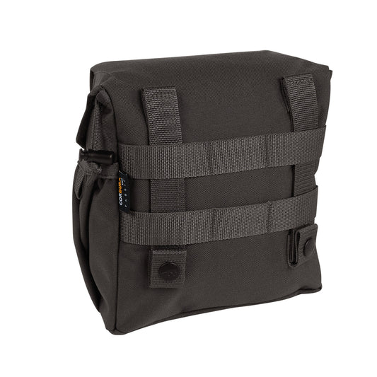 Maximize your outdoor adventure with the versatile Tasmanian Tiger Canteen Pouch MK II Black, equipped with a convenient design to hold water bottles, cutlery and even a MG4 ammunition box! The MOLLE snap system, requiring only 3 MOLLE loops, makes it a must-have for any gear setup. www.defenceqstore.com.au