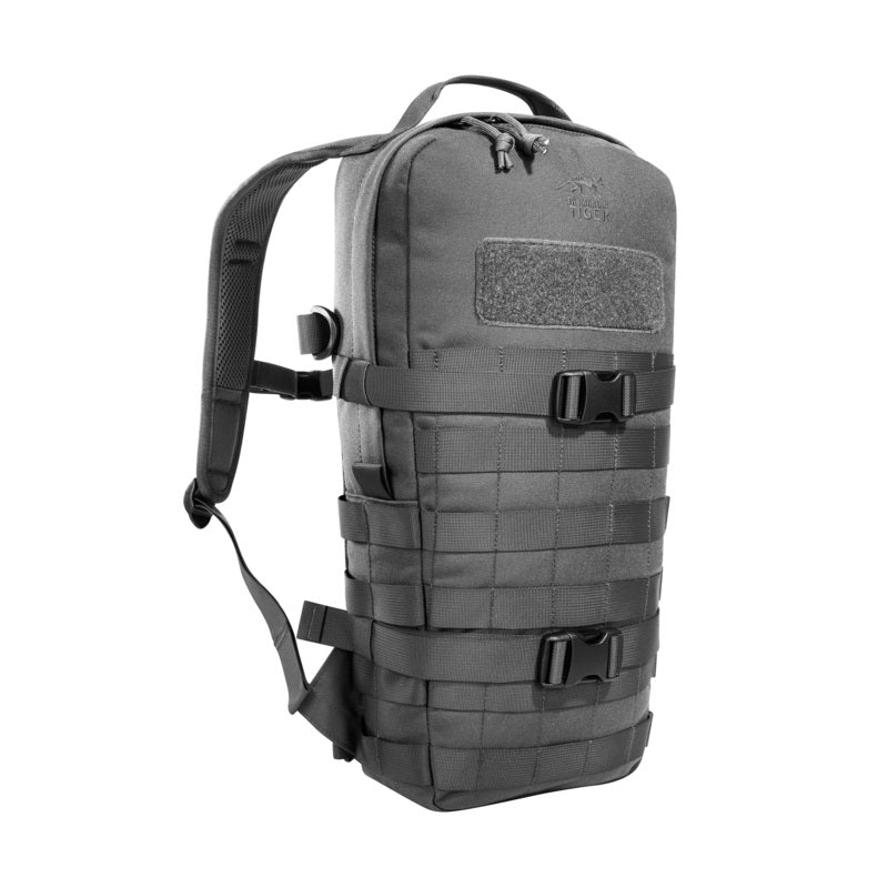 Robust 9 litre daypack with a large main compartment. It features two wrap around compression straps reduce the volume if needed, and a MOLLE system on the front and sides that can be used for individual expansion. Hydration system compatible. www.defenceqstore.com.au