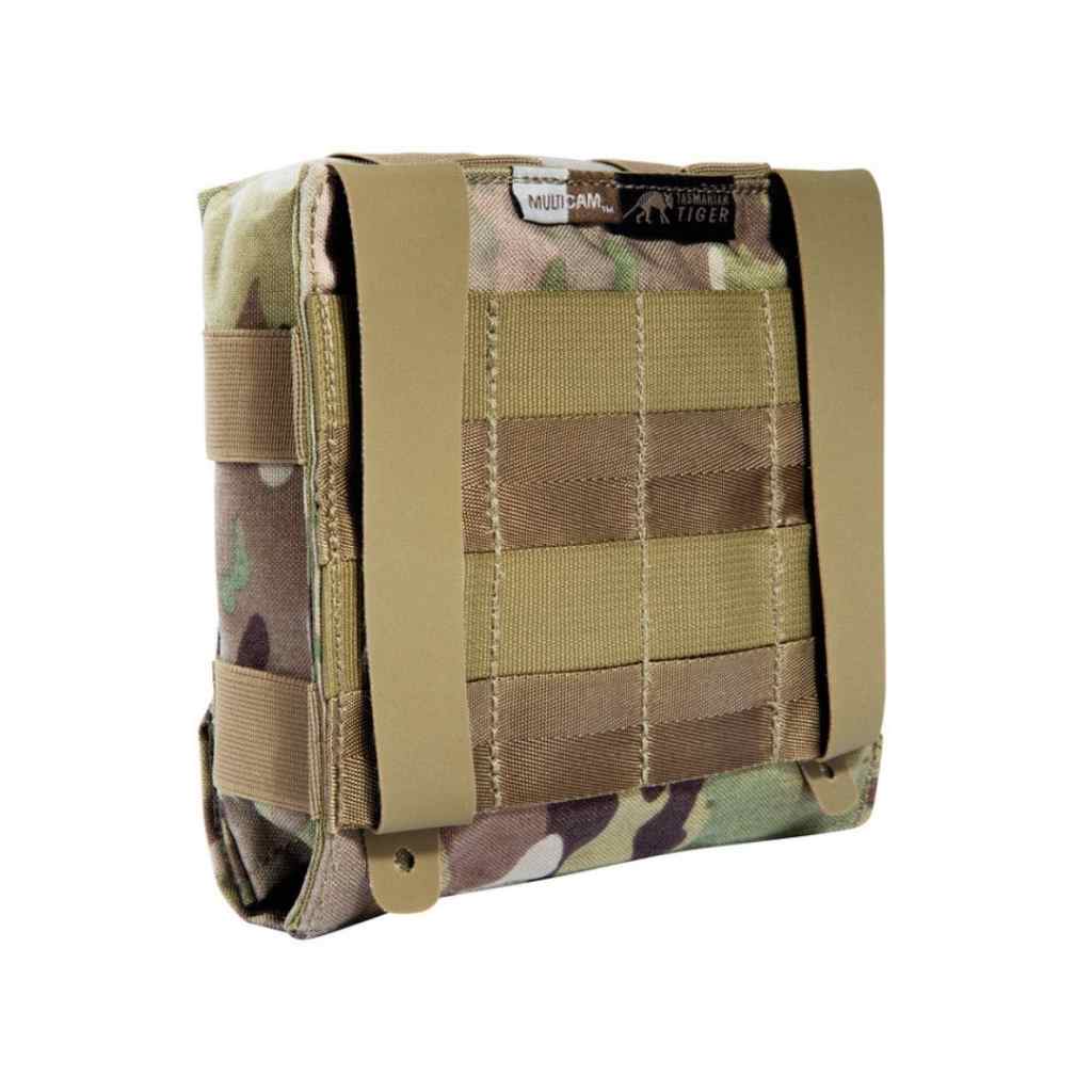 The individually customizable panel can be pulled out with a handle. Attachment with MOLLE reverse system. www.defenceqstore.com.au