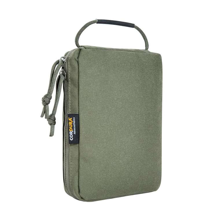 Accessory pocket for writing pad and pens. The TT Note Book Pocket MKII can be opened completely and has a wrist strap for secure transit. www.defenceqstore.com.au
