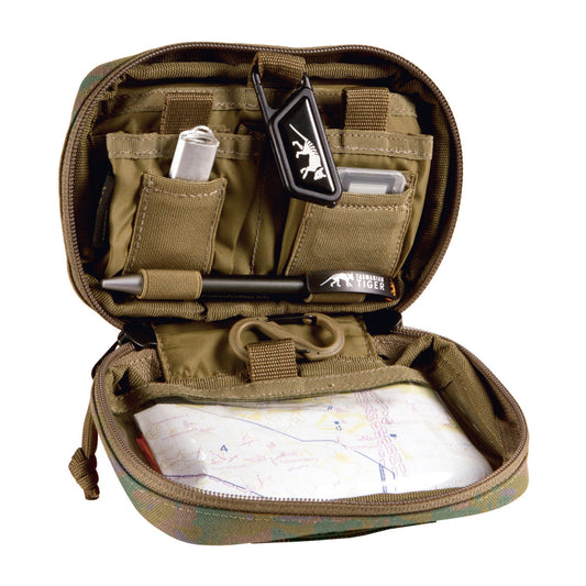 Discover the ultimate organization solution with the Tasmanian Tiger Small Office Admin Pouch Multicam. Featuring a variety of compartments and the innovative MOLLE snap button system, this tactical office bag is perfect for any professional on the go. www.defenceqstore.com.au