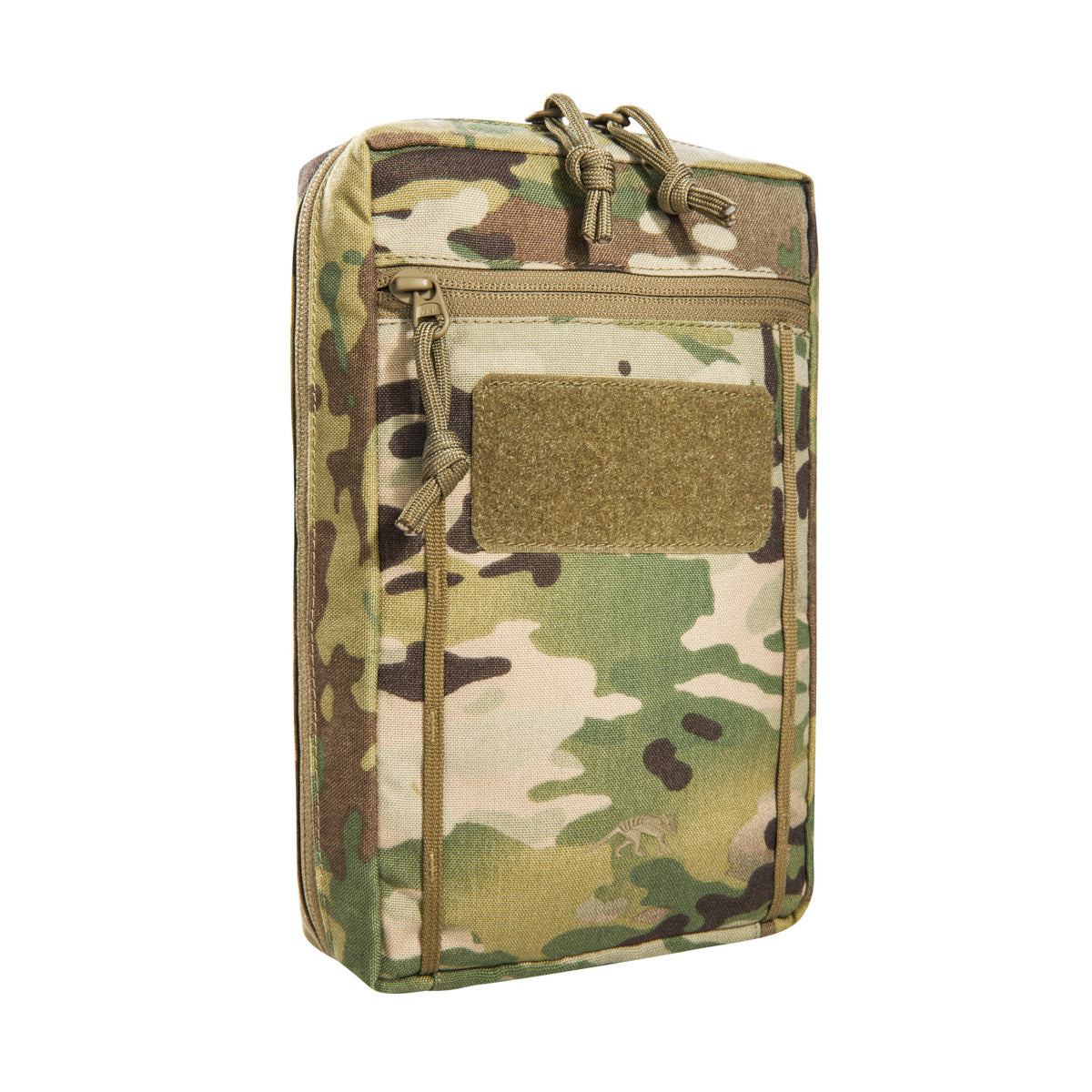 Accessory pouch with 24 x 15 x 6cm dimensions, a large opening and the MOLLE reverse system. The inside features MOLLE hook-and-loop, a mesh pocket and elastic loops. www.defenceqstore.com.au