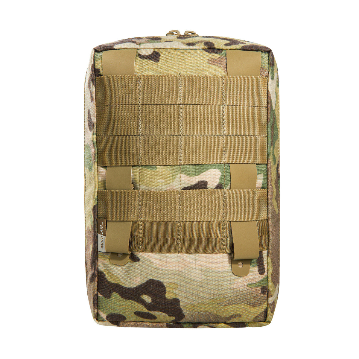 Accessory pouch with 24 x 15 x 6cm dimensions, a large opening and the MOLLE reverse system. The inside features MOLLE hook-and-loop, a mesh pocket and elastic loops. www.defenceqstore.com.au