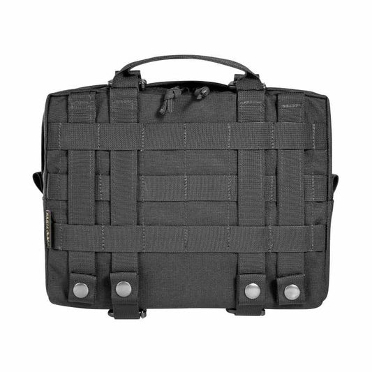 Large accessory and lid pouch. The TT Tac Pouch 10 MKII is designed as a MOLLE affixed pouch for the TT Base Pack 52 and TT Base Pack 75, though can also be used with other backpacks or as a large hip pouch. Twin compression straps contain goods in transit, and a MOLLE front provides adaptability. www.defenceqstore.com.au