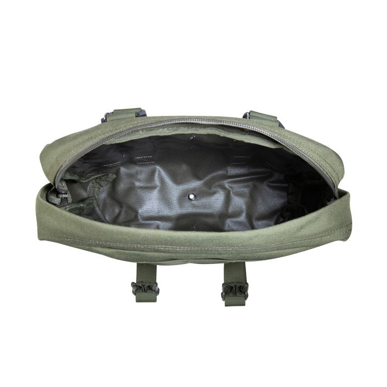 Large accessory and lid pouch. The TT Tac Pouch 10 MKII is designed as a MOLLE affixed pouch for the TT Base Pack 52 and TT Base Pack 75, though can also be used with other backpacks or as a large hip pouch. Twin compression straps contain goods in transit, and a MOLLE front provides adaptability. www.defenceqstore.com.au