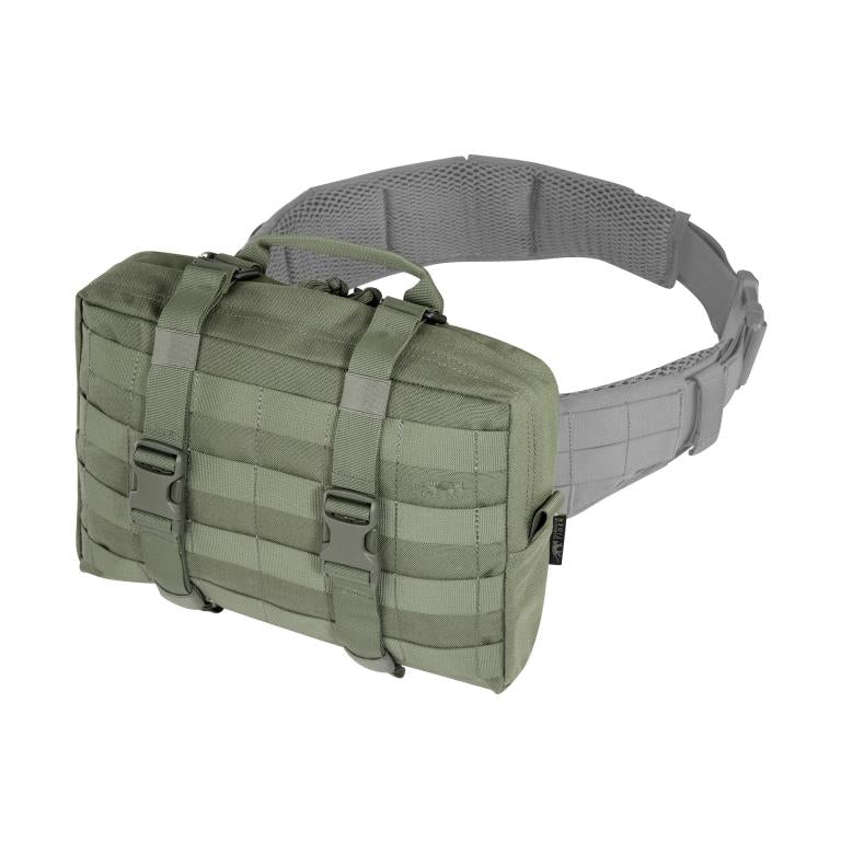 Large accessory and lid pouch. The TT Tac Pouch 10 MKII is designed as a MOLLE affixed pouch for the TT Base Pack 52 and TT Base Pack 75, though can also be used with other backpacks or as a large hip pouch. Twin compression straps contain goods in transit, and a MOLLE front provides adaptability. www.defenceqstore.com.au