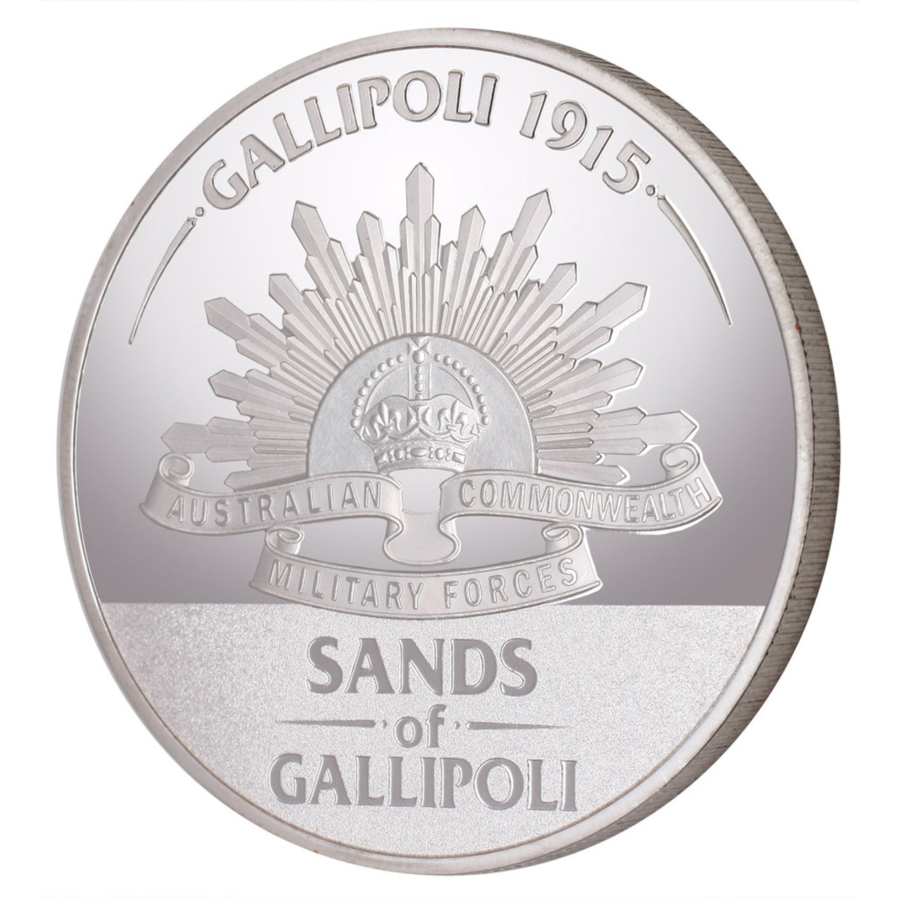 The stunning Sands of Gallipoli 2012 release The Landing Two Limited Edition Medallions Set from the military specialists. This Limited Edition set of proof quality medallions features photo-quality detailed characters from internationally renowned military artist David Rowlands painting, The Spirit - Gallipoli Landing. The reverse of each medallion features the Rising Sun Hat Badge. www.defenceqstore.com.au